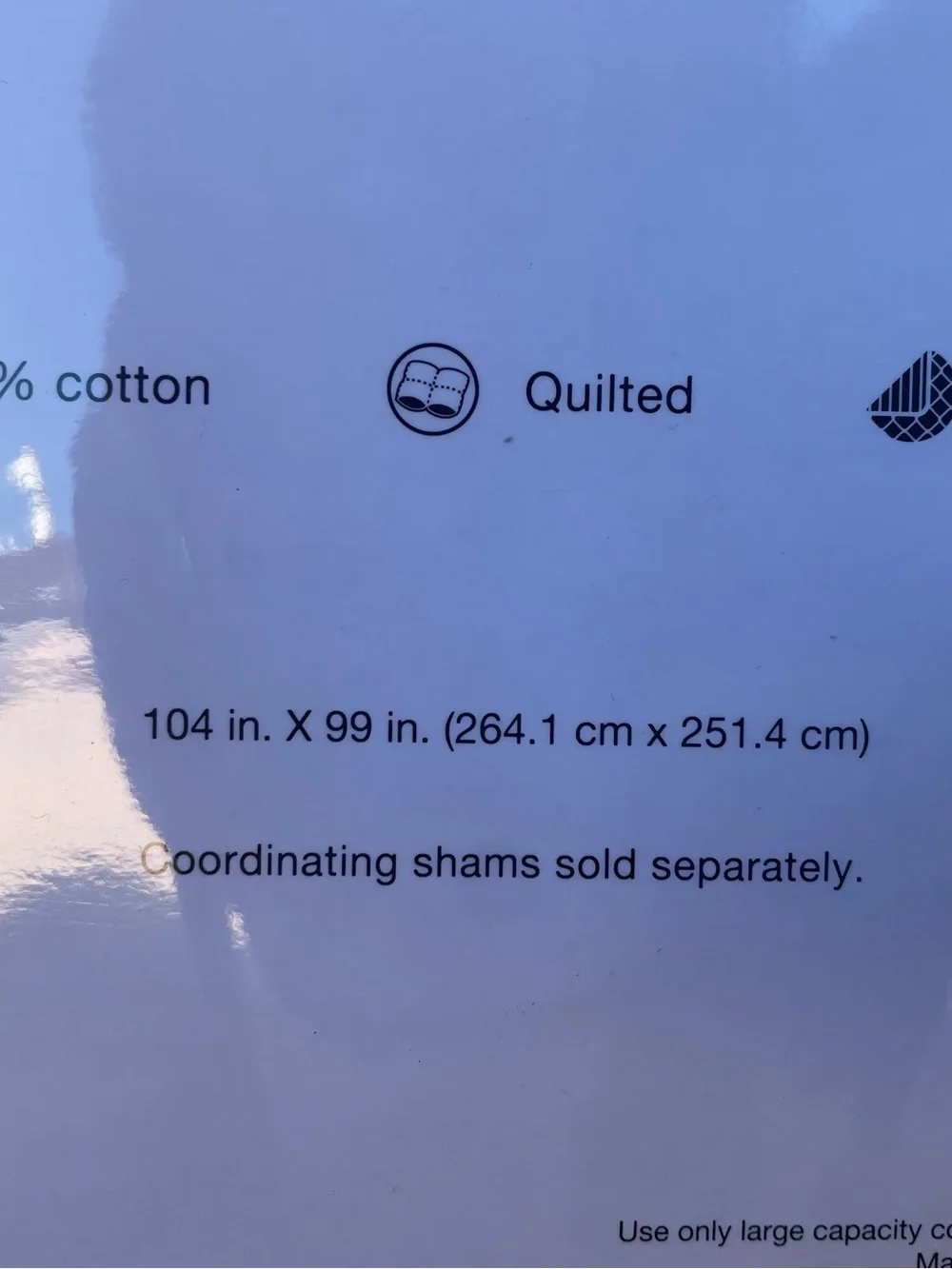Sonoma Quilt Cal King Heritage Cotton Ogee Damask Reversible Blue White New